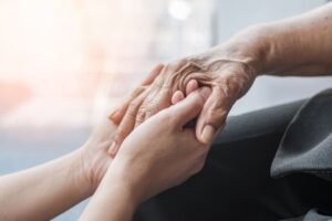 Parkinson’s Disease: Image showing two hands.